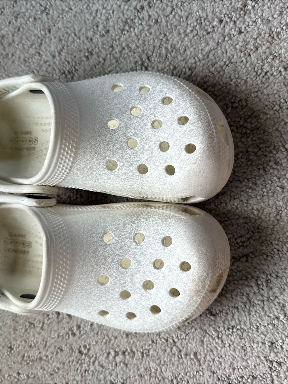 CROCS Kids White Classic Clog Water Shoes